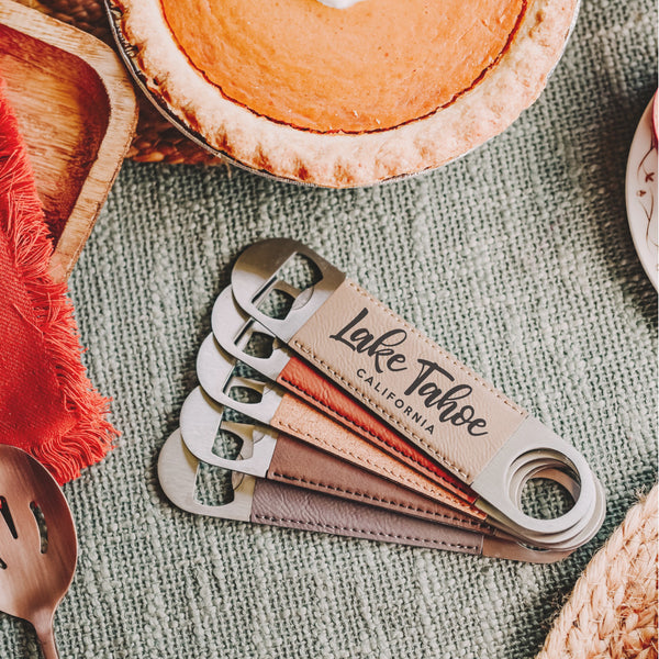 Custom Lake Name Bottle Opener - Leatherette