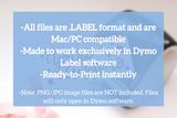 Happy Mail - Ready-to-Print Dymo compatible Label Designs - Long Design