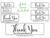 Thank You for Your Purchase - Ready-to-Print Dymo compatible Label Designs