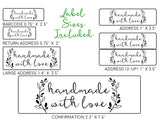Handmade with Love - Ready-to-Print Dymo compatible Label Designs - Long Design
