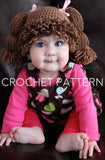 Cabbage Patch Kid Hat Crochet Pattern Digital Download