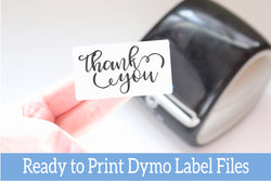 Thank You - Ready-to-Print Dymo compatible Label Designs - Rectangular Design