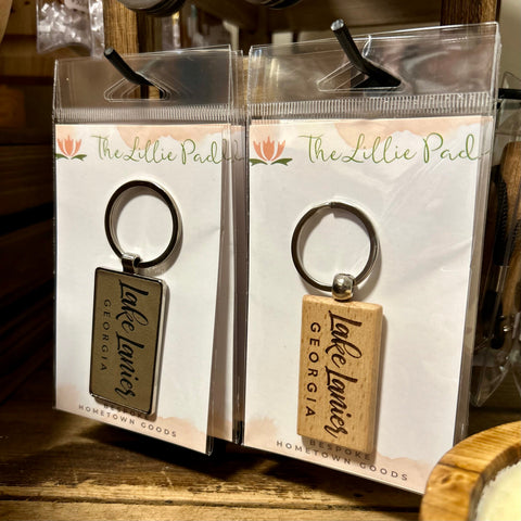 Local Key Chain Custom Lake Name Keychain - Personalized Lake, River, Beach Name ...