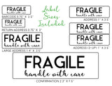 Fragile - Ready-to-Print Dymo compatible Label Designs - Long Design