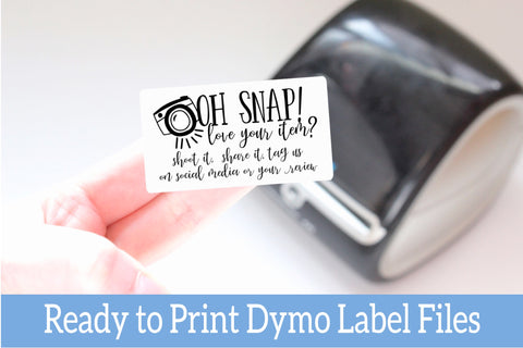 Oh Snap Love Your Purchase - Ready-to-Print Dymo compatible Label Designs - Rectangular Design