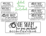 Oh Snap Love Your Purchase - Ready-to-Print Dymo compatible Label Designs - Long Design