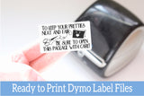 Open with Care - Ready-to-Print Dymo compatible Label Designs