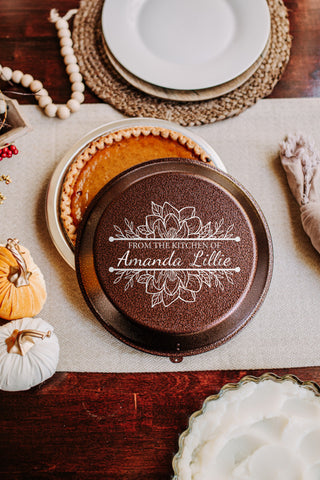 Personalized Engraved Pie Plate Made With Love Personalized