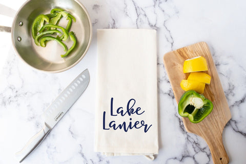 Lake Kitchen Towel - Lake Lanier Dish Towel - Lake Sidney Lanier Hand Towel