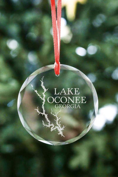 Lake Oconee Christmas Ornament - Lake Oconee Gift - Custom Lake Keepsake Ornament - Greene County, Georgia
